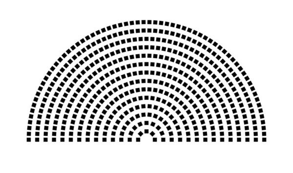 Hemicycle 483 koltuk - 14 sıra - 180 derece