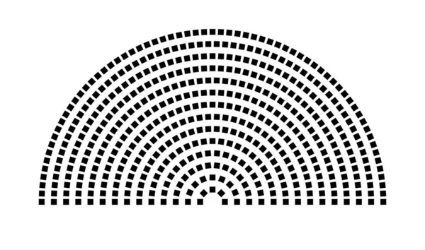 Hemicycle 484 koltuk - 14 sıra - 180 derece