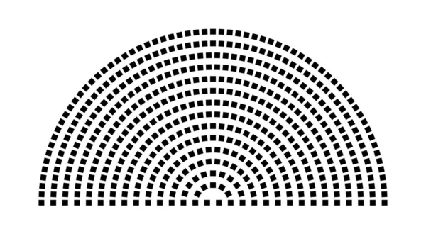 Hemicycle 506 koltuklar - 15 sıra - 180 derece