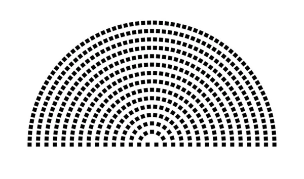 Hemicycle 507 koltuk - 15 sıra - 180 derece