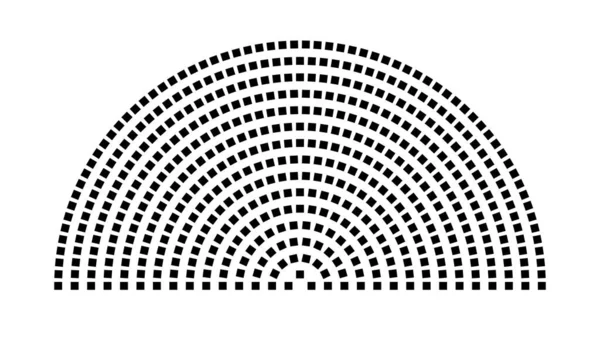 Hemicycle 515 koltuk - 15 sıra - 180 derece