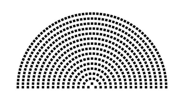Hemicycle 516 koltuk - 15 sıra - 180 derece