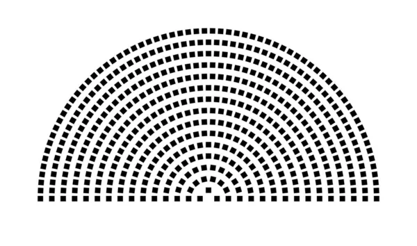 Hemicycle 517 koltuk - 15 sıra - 180 derece