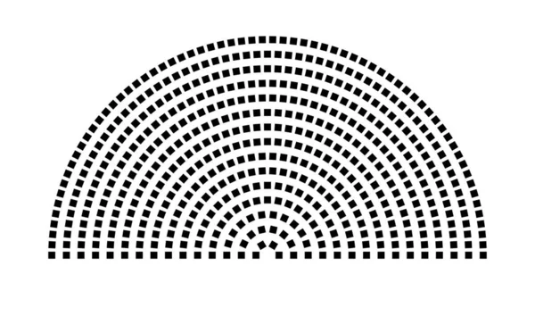 Hemicycle 519 koltuk - 15 sıra - 180 derece