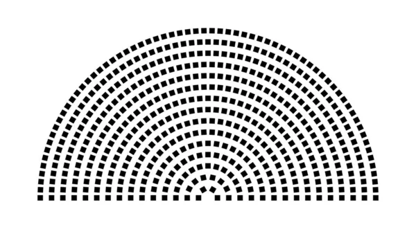 Hemicycle 521 koltuk - 15 sıra - 180 derece