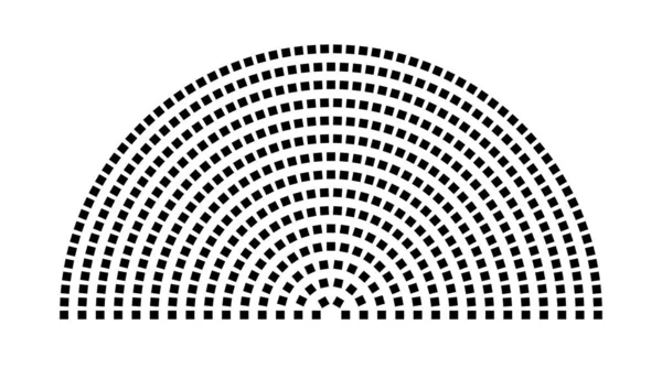 Hemicycle 520 koltuk - 15 sıra - 180 derece