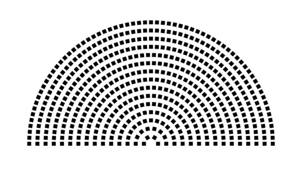 Hemicycle 522 koltuk - 15 sıra - 180 derece