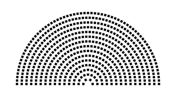 Hemicycle 527 koltuk - 15 sıra - 180 derece
