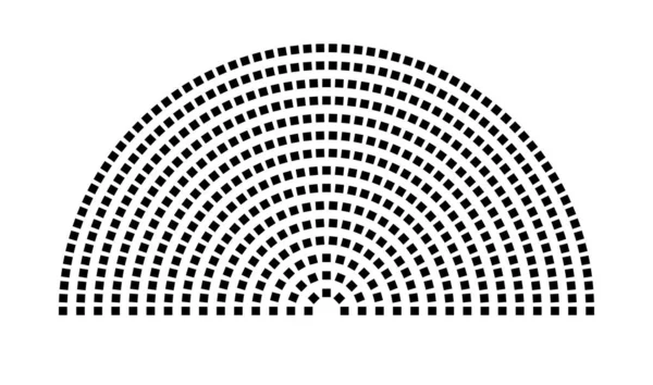 Hemicycle 529 koltuk - 15 sıra - 180 derece