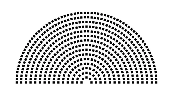 Hemicycle 530 koltuk - 15 sıra - 180 derece