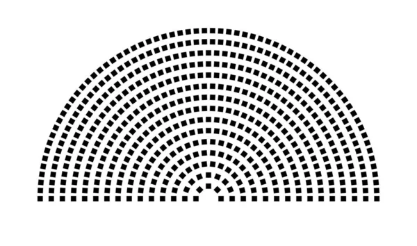 Hemicycle 533 koltuk - 15 sıra - 180 derece