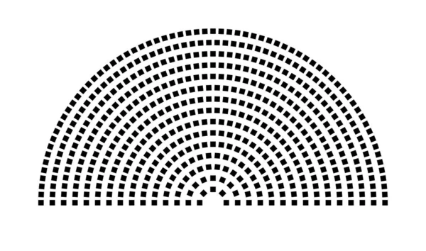 Hemicycle 535 koltuk - 15 sıra - 180 derece