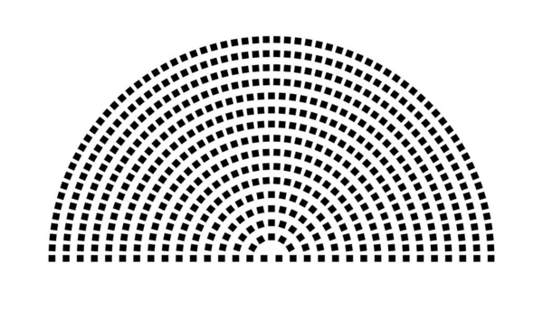 Hemicycle 549 koltuk - 16 sıra - 180 derece