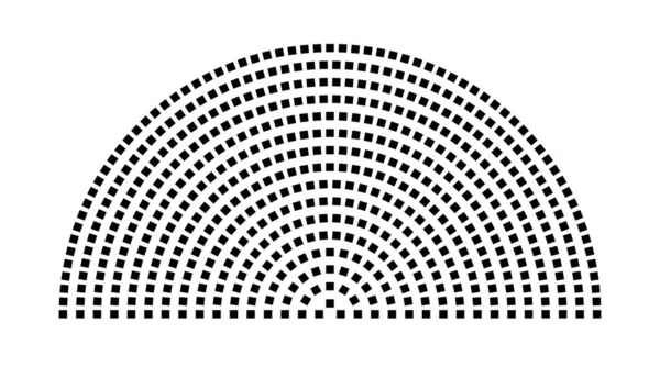 Hemicycle 553 koltuk - 16 sıra - 180 derece