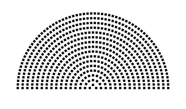 Hemicycle 554 koltuk - 16 sıra - 180 derece