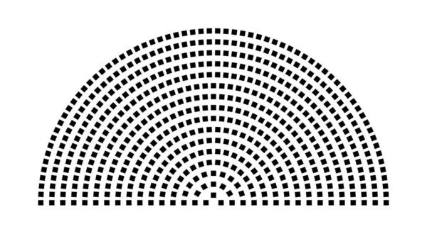 Hemicycle 555 koltuk - 16 sıra - 180 derece