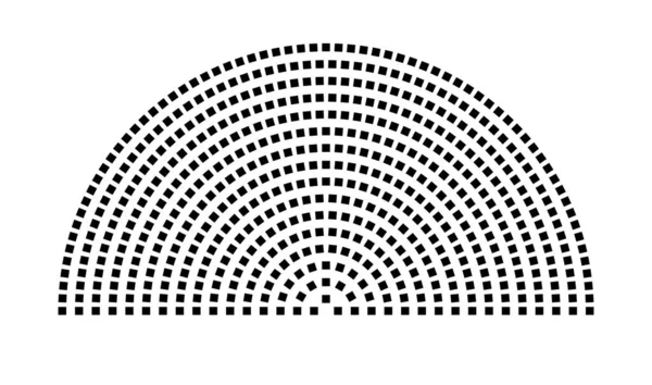 Hemicycle 556 koltuk - 16 sıra - 180 derece