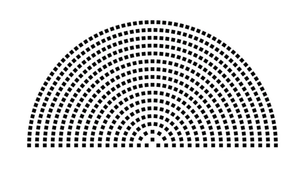 Hemicycle 557 koltuk - 16 sıra - 180 derece