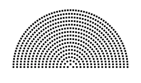 Hemicycle 558 koltuk - 16 sıra - 180 derece
