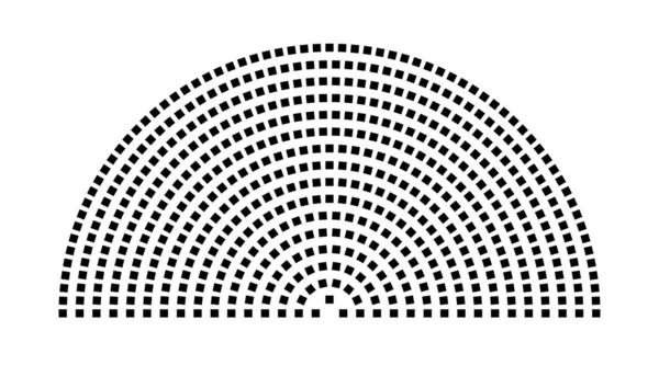 Hemicycle 560 koltuk - 16 sıra - 180 derece