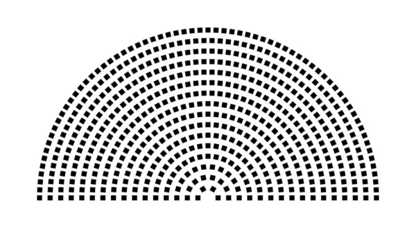 Hemicycle 565 koltuk - 16 sıra - 180 derece
