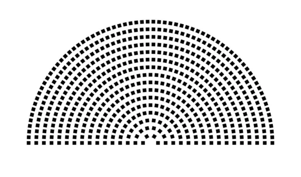 Hemicycle 566 koltuk - 16 sıra - 180 derece