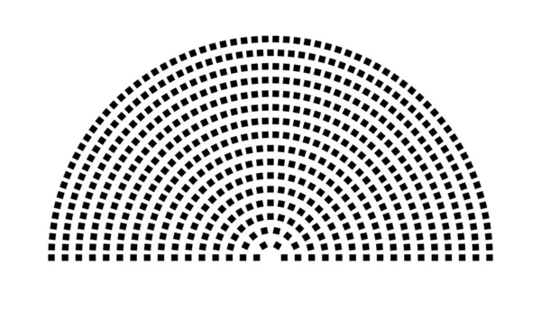 Hemicycle 567 koltuk - 16 sıra - 180 derece