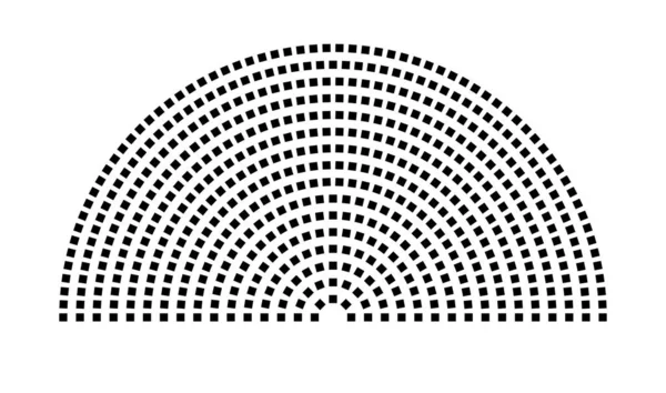 Hemicycle 570 koltuk - 16 sıra - 180 derece