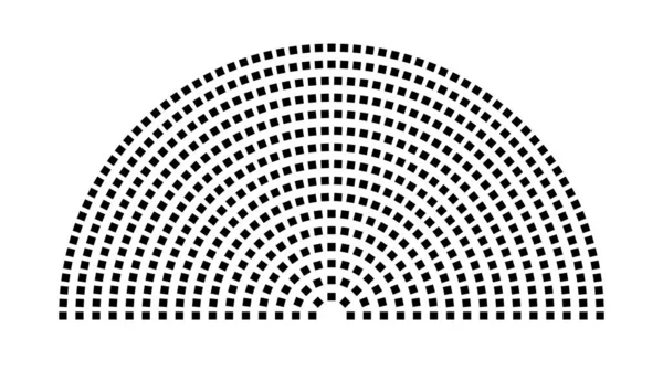 Hemicycle 572 koltuk - 16 sıra - 180 derece