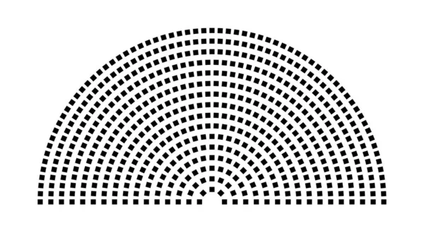 Hemicycle 573 koltuk - 16 sıra - 180 derece