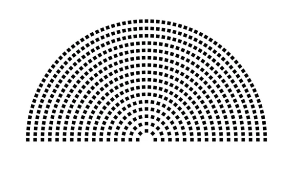 Hemicycle 574 koltuk - 16 sıra - 180 derece