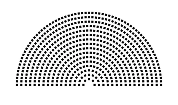 Hemicycle 576 koltuk - 16 sıra - 180 derece