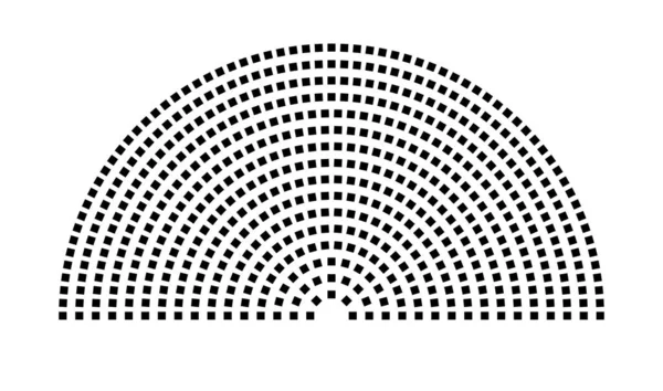 Hemicycle 577 koltuk - 16 sıra - 180 derece