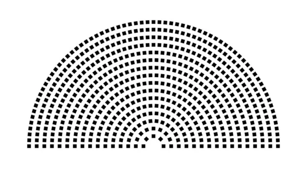 Hemicycle 578 koltuk - 16 sıra - 180 derece
