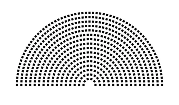 Hemicycle 579 koltuk - 16 sıra - 180 derece
