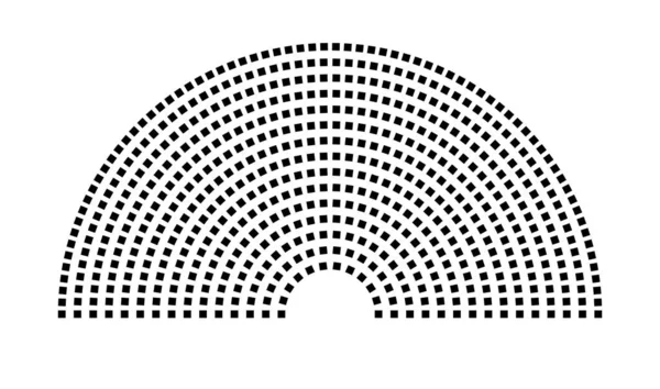 Hemicycle 604 koltuklar - 15 sıra - 180 derece