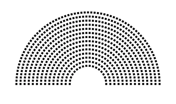 Hemicycle 615 koltuk - 14 sıra - 180 derece