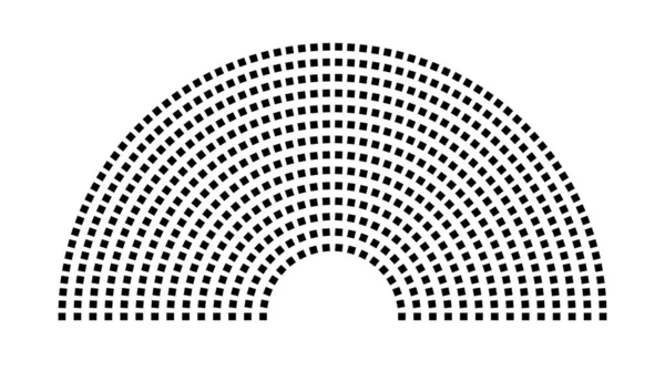 Hemicycle 616 koltuk - 14 sıra - 180 derece