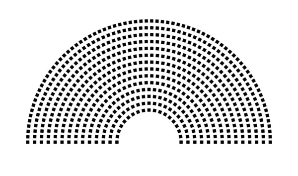 Hemicycle 622 koltuk - 14 sıra - 180 derece