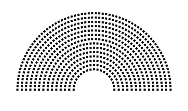 Hemicycle 623 koltuk - 14 sıra - 180 derece