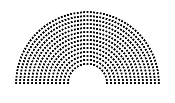 Hemicycle 628 koltuk - 14 sıra - 180 derece