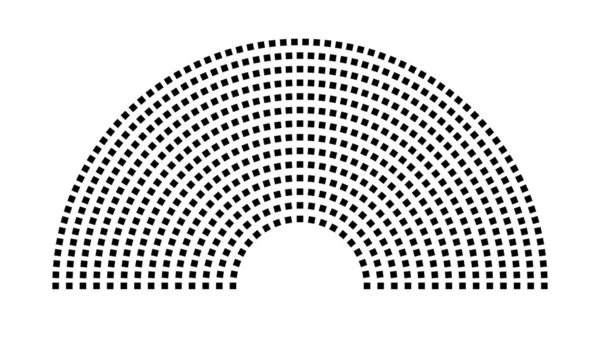 Hemicycle 629 koltuk - 14 sıra - 180 derece