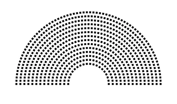 Hemicycle 634 koltuk - 14 sıra - 180 derece