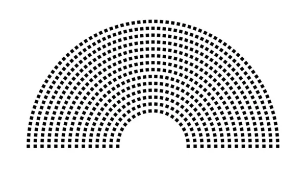 Hemicycle 635 koltuk - 14 sıra - 180 derece