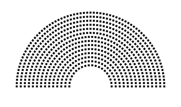 Hemicycle 638 koltuk - 14 sıra - 180 derece