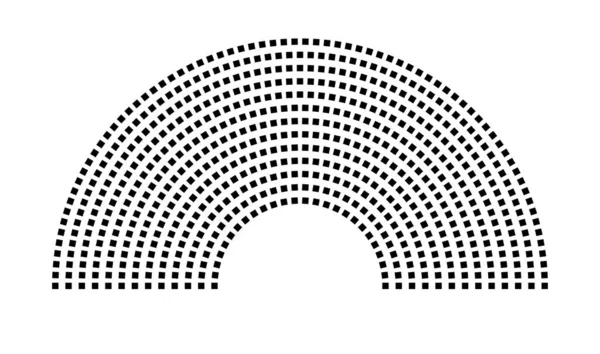 Hemicycle 644 koltuk - 13 sıra - 180 derece