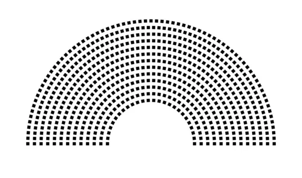 Hemicycle 647 koltuk - 13 sıra - 180 derece