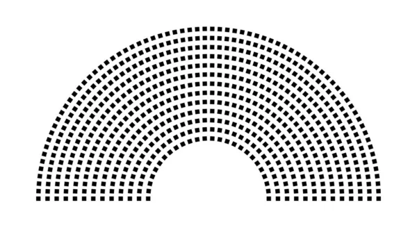 Hemicycle 648 koltuk - 13 sıra - 180 derece