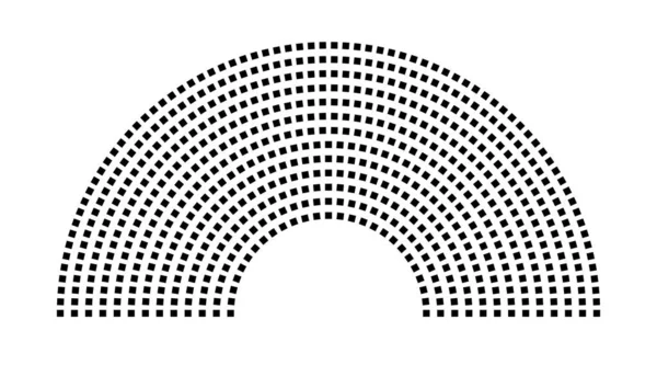 Hemicycle 656 koltuk - 13 sıra - 180 derece