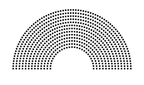 Hemicycle 658 koltuk - 13 sıra - 180 derece